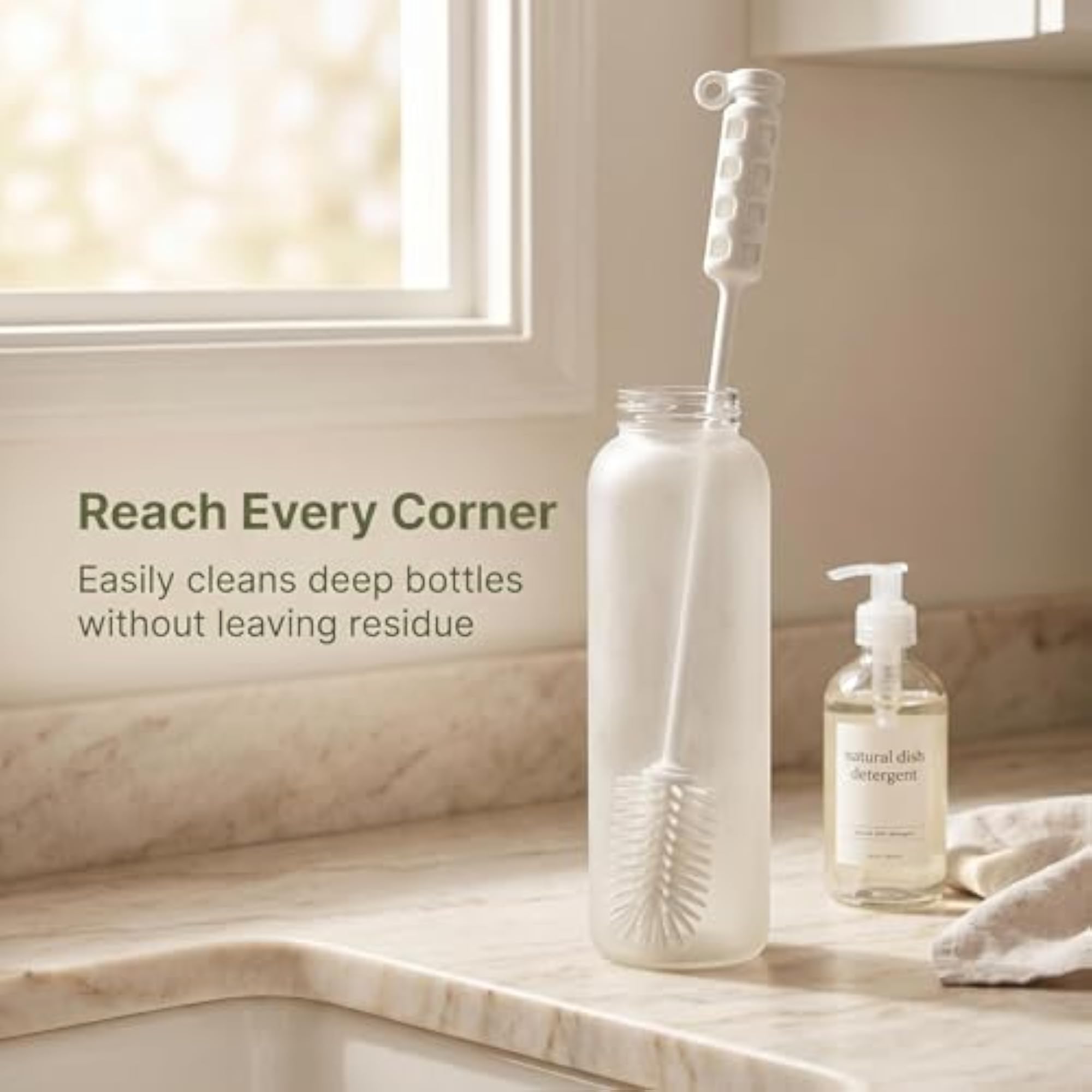 Platinum Silicone Water Bottle Cleaner Brush